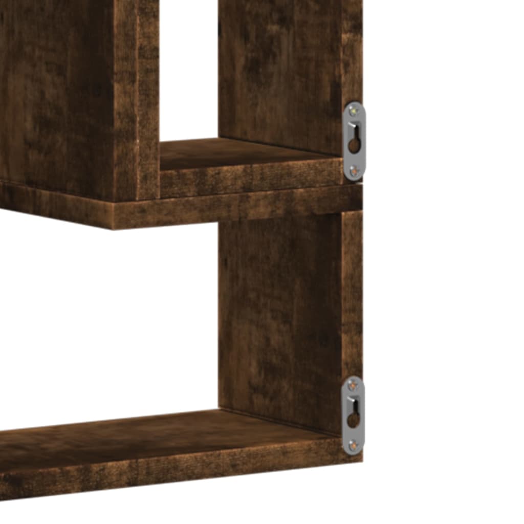 Mensola a Muro Rovere Fumo 96x12x64 cm in Legno Multistrato