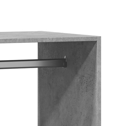 Armadio Grigio Cemento 77x48x102 cm in Legno Multistrato