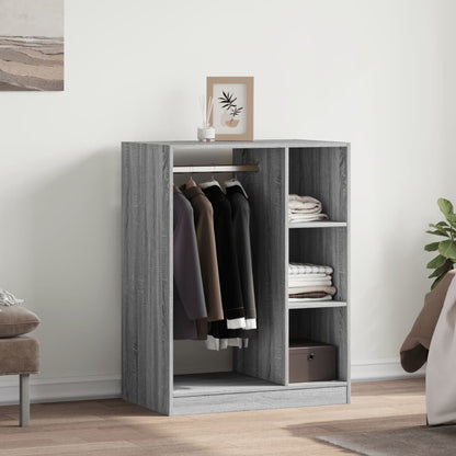 Armadio Grigio Sonoma 77x48x102 cm in Legno Multistrato