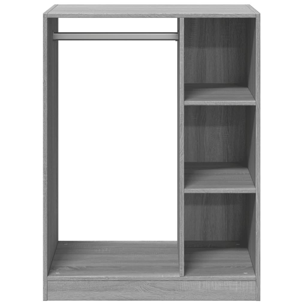 Armadio Grigio Sonoma 77x48x102 cm in Legno Multistrato