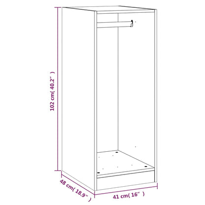 Armadio Bianco 48x41x102 cm in Legno Multistrato