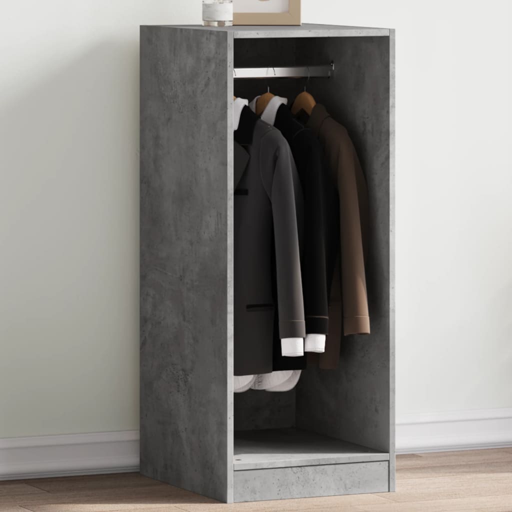 Armadio Grigio Cemento 48x41x102 cm in Legno Multistrato