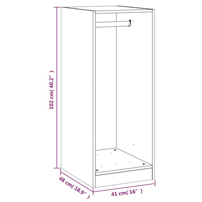 Armadio Grigio Sonoma 48x41x102 cm in Legno Multistrato