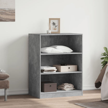 Armadio Grigio Cemento 77x48x102 cm in Legno Multistrato