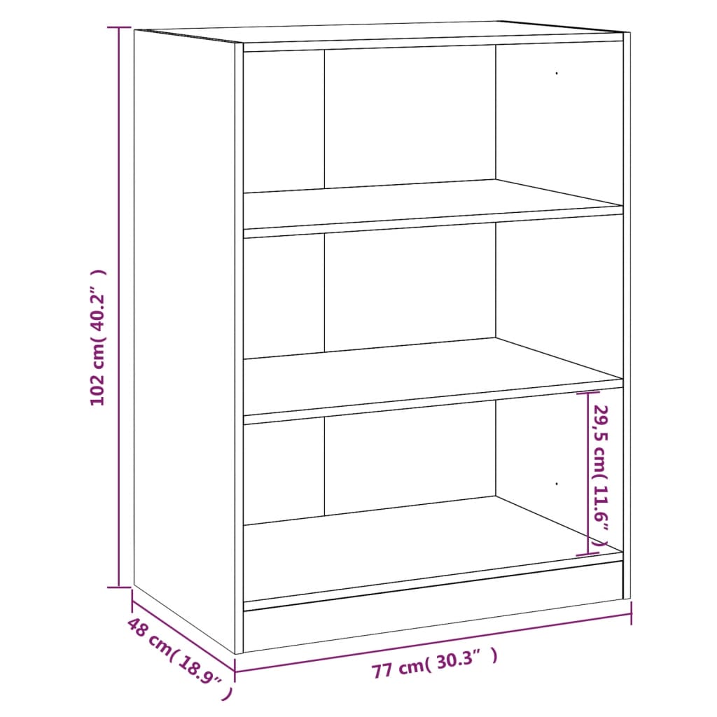 Armadio Grigio Cemento 77x48x102 cm in Legno Multistrato