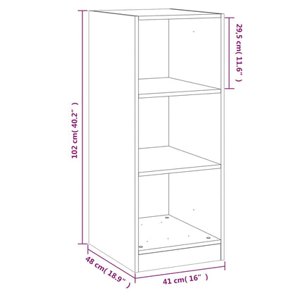 Armadio Nero 48x41x102 cm in Legno Multistrato