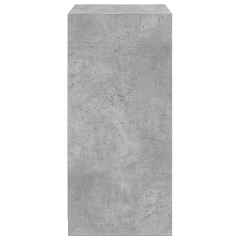 Armadio Grigio Cemento 48x41x102 cm in Legno Multistrato