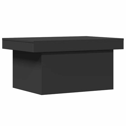 Tavolino da Salotto Nero 80x55x40 cm in Legno Multistrato