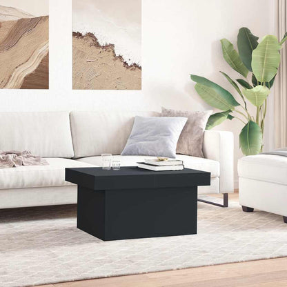 Tavolino da Salotto Nero 80x55x40 cm in Legno Multistrato | homemem39