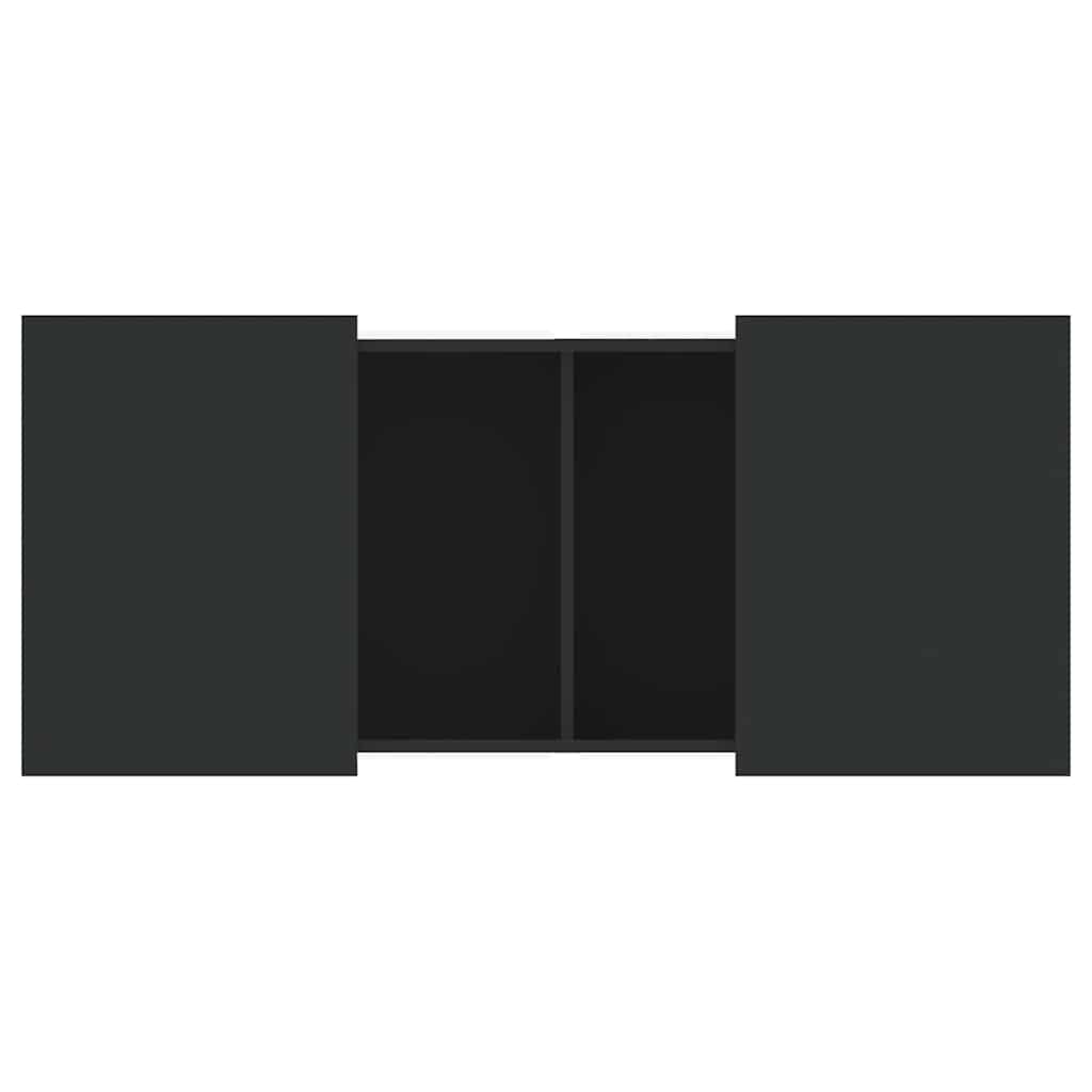 Tavolino da Salotto Nero 80x55x40 cm in Legno Multistrato | homemem39