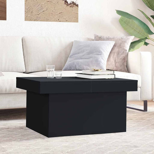 Tavolino da Salotto Nero 80x55x40 cm in Legno Multistrato | homemem39