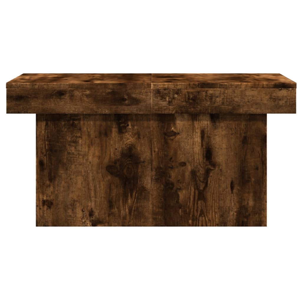 Tavolino da Salotto Rovere Fumo 80x55x40 cm Legno Multistrato | homemem39