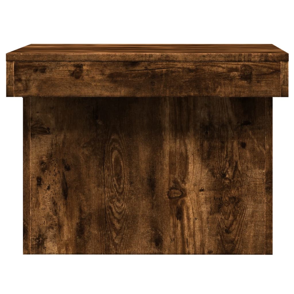 Tavolino da Salotto Rovere Fumo 80x55x40 cm Legno Multistrato