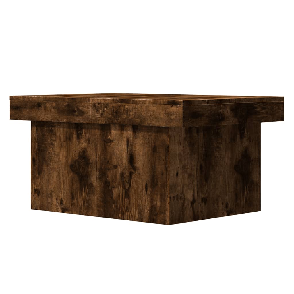 Tavolino da Salotto Rovere Fumo 80x55x40 cm Legno Multistrato | homemem39