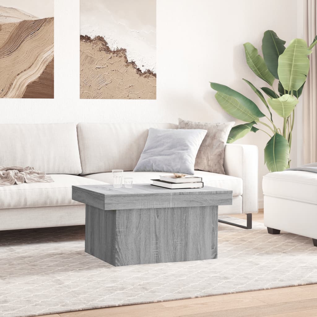 Tavolino da Salotto Grigio Sonoma 80x55x40 cm Legno Multistrato | homemem39