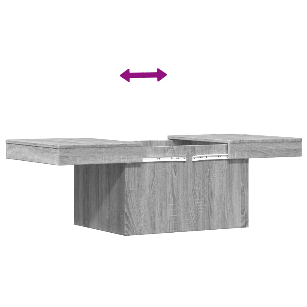 Tavolino da Salotto Grigio Sonoma 80x55x40 cm Legno Multistrato | homemem39