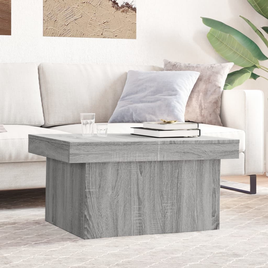 Tavolino da Salotto Grigio Sonoma 80x55x40 cm Legno Multistrato | homemem39
