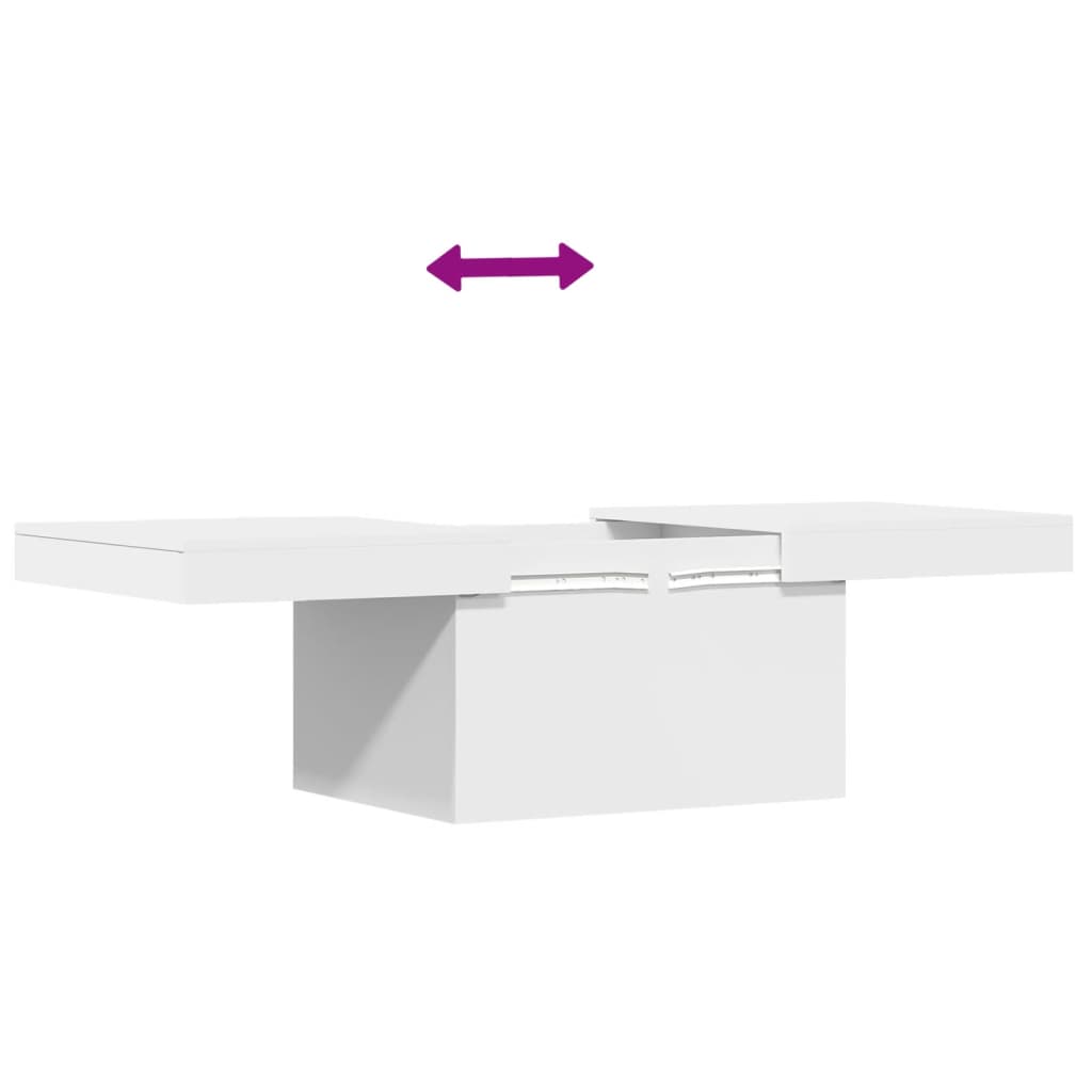 Tavolino da Salotto Bianco 100x55x40 cm in Legno Multistrato | homemem39