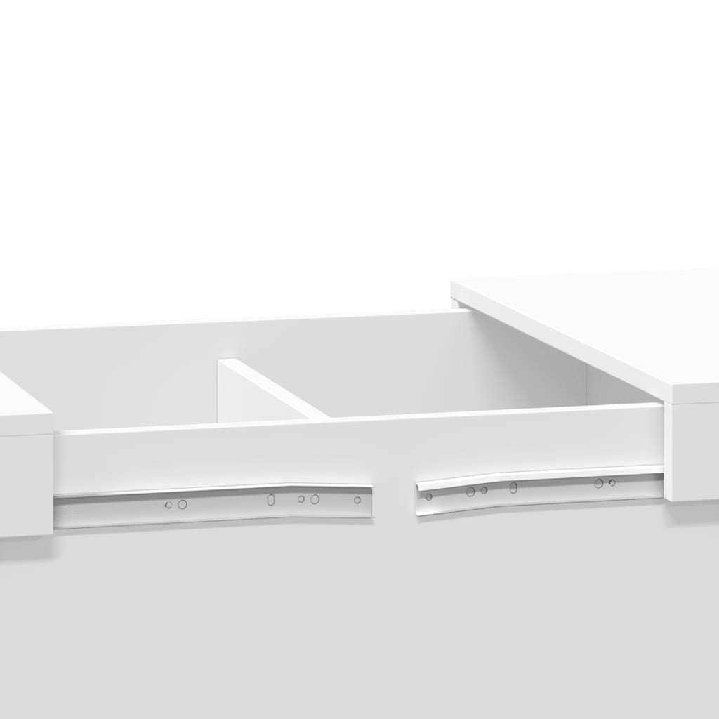 Tavolino da Salotto Bianco 100x55x40 cm in Legno Multistrato | homemem39