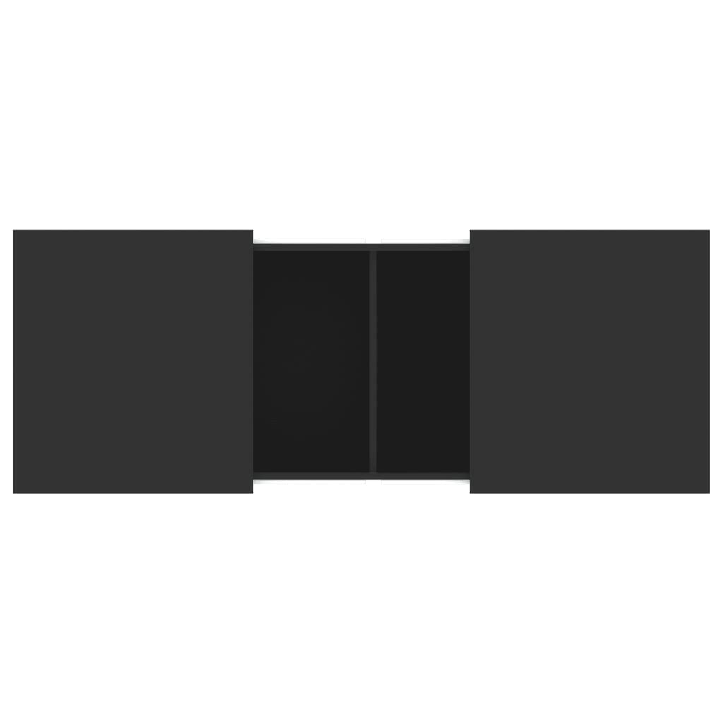 Tavolino da Salotto Nero 100x55x40 cm in Legno Multistrato