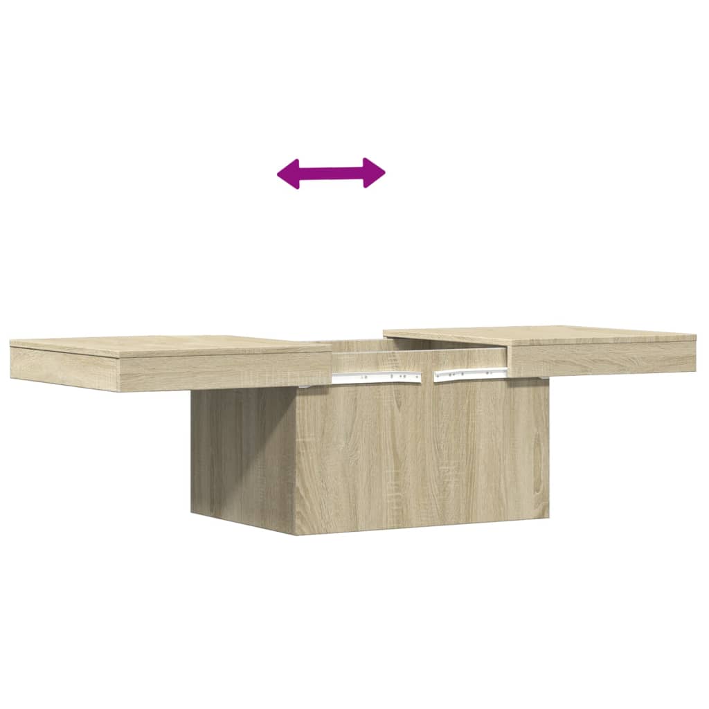 Tavolino da Salotto Rovere Sonoma 100x55x40cm Legno Multistrato