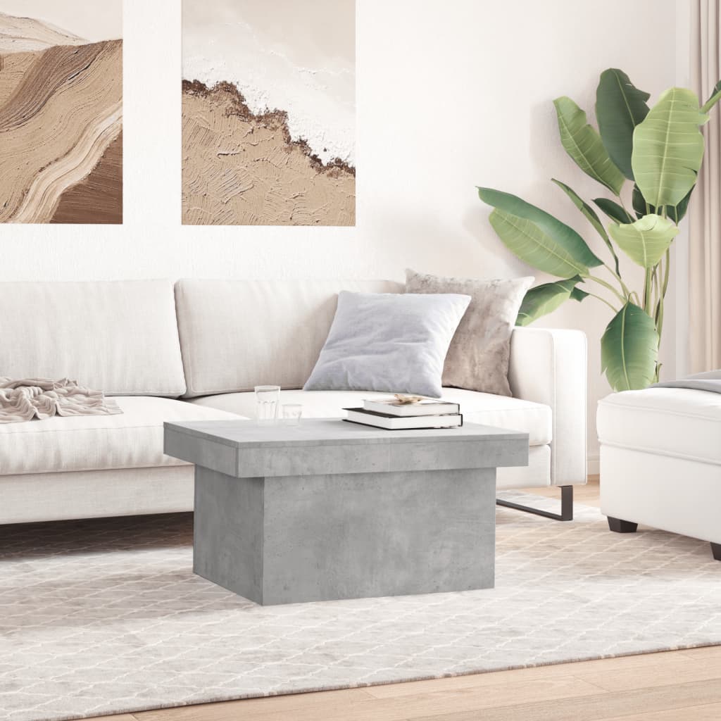 Tavolino Salotto Grigio Cemento 100x55x40 cm Legno Multistrato | homemem39