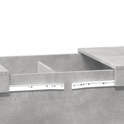Tavolino Salotto Grigio Cemento 100x55x40 cm Legno Multistrato