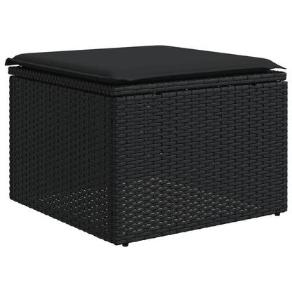 Set Divani da Giardino con Cuscini 7pz Nero Polyrattan | homemem39