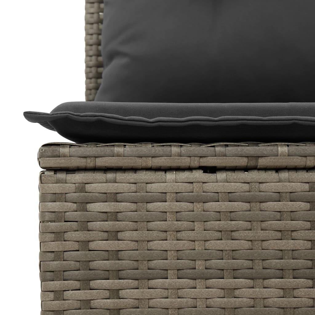 Set Divani da Giardino 13 pz con Cuscini Grigio in Polyrattan | homemem39