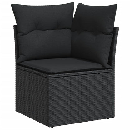 Set Divani da Giardino 12 pz con Cuscini Nero in Polyrattan | homemem39