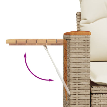 Set Divani da Giardino 7 pz con Cuscini Beige in Polyrattan | homemem39