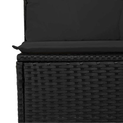 Set Divani da Giardino con Cuscini 8 pz Nero in Polyrattan | homemem39