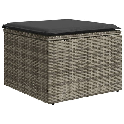Set Divano da Giardino 5 pz con Cuscini Grigio in Polyrattan | homemem39