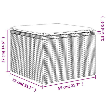 Set Divano da Giardino 6 pz con Cuscini Nero in Polyrattan | homemem39