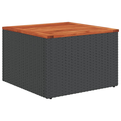 Set Divano da Giardino 6 pz con Cuscini Nero in Polyrattan | homemem39