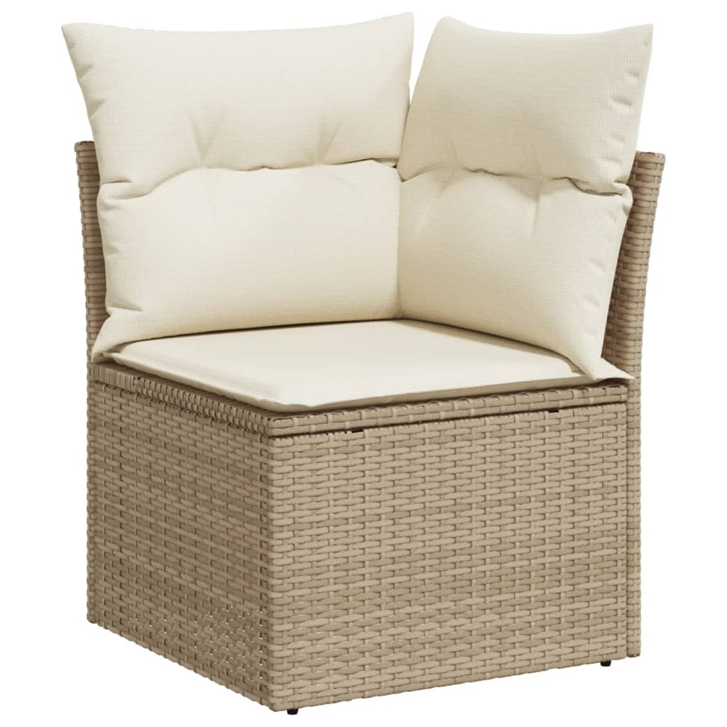 Set Divani da Giardino 12 pz con Cuscini Beige in Polyrattan | homemem39