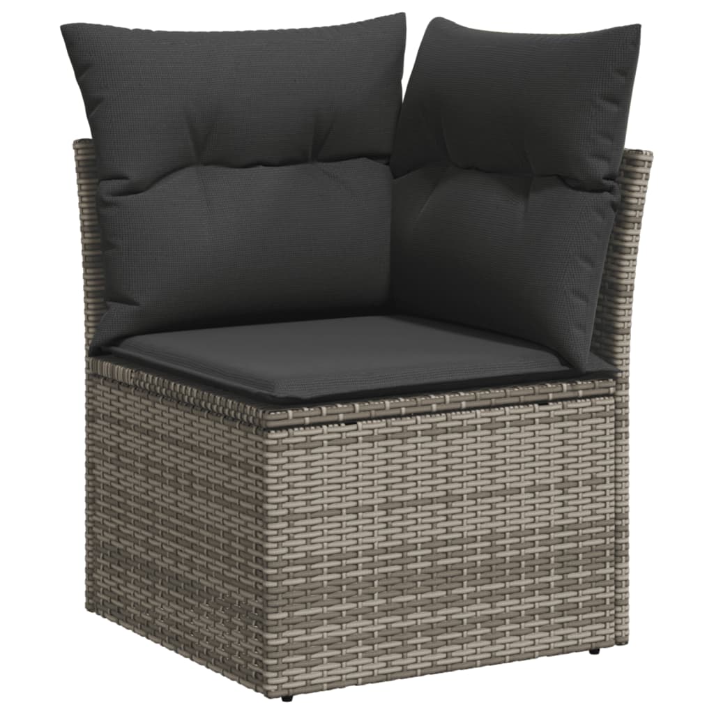 Set Divani da Giardino 12 pz con Cuscini Grigio in Polyrattan | homemem39