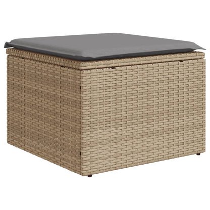 Set Divano da Giardino 9 pz con Cuscini Beige in Polyrattan | homemem39
