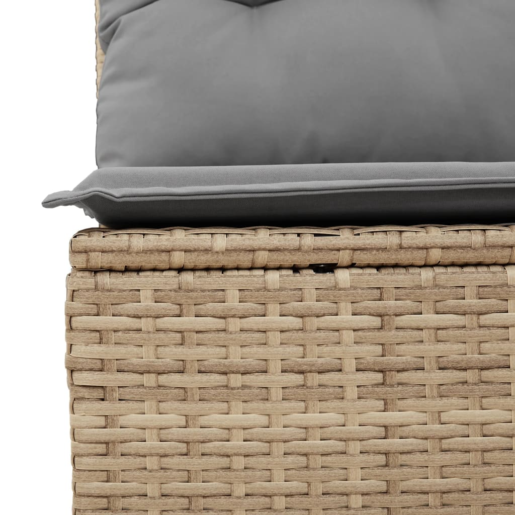 Set Divani da Giardino 14pz con Cuscini in Polyrattan Beige | homemem39