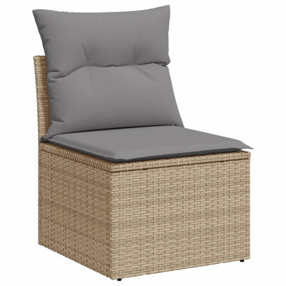 Set Divani da Giardino 12 pz con Cuscini Beige in Polyrattan | homemem39