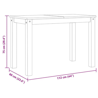 Tavolo da Pranzo PANAMA 112x60x75 cm Legno Massello Pino | homemem39