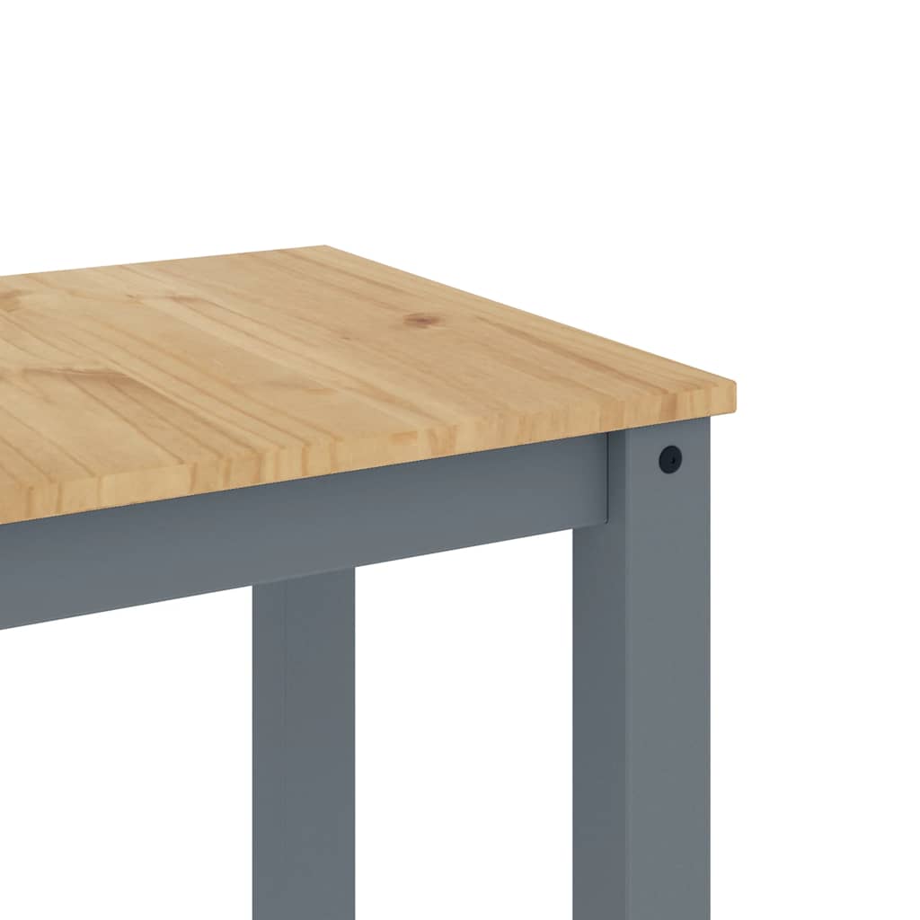 Tavolo da Pranzo PANAMA Grigio 112x60x75 cm Legno Massello Pino | homemem39