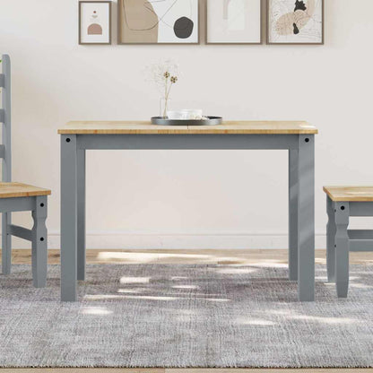 Tavolo da Pranzo PANAMA Grigio 112x60x75 cm Legno Massello Pino