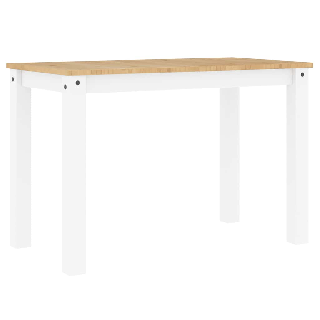 Tavolo da Pranzo PANAMA Bianco 112x60x75 cm Legno Massello Pino | homemem39