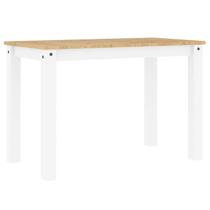 Tavolo da Pranzo PANAMA Bianco 112x60x75 cm Legno Massello Pino | homemem39
