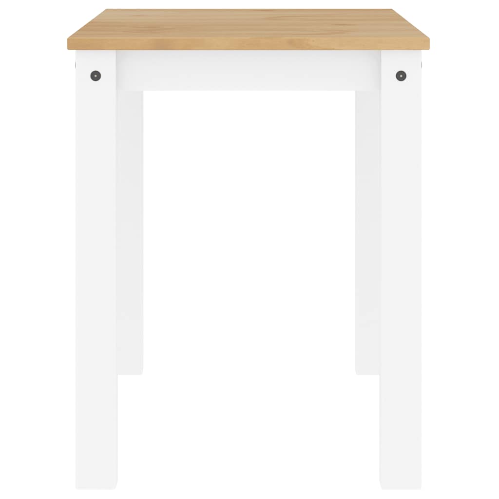 Tavolo da Pranzo PANAMA Bianco 112x60x75 cm Legno Massello Pino | homemem39
