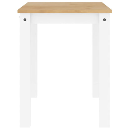 Tavolo da Pranzo PANAMA Bianco 112x60x75 cm Legno Massello Pino | homemem39