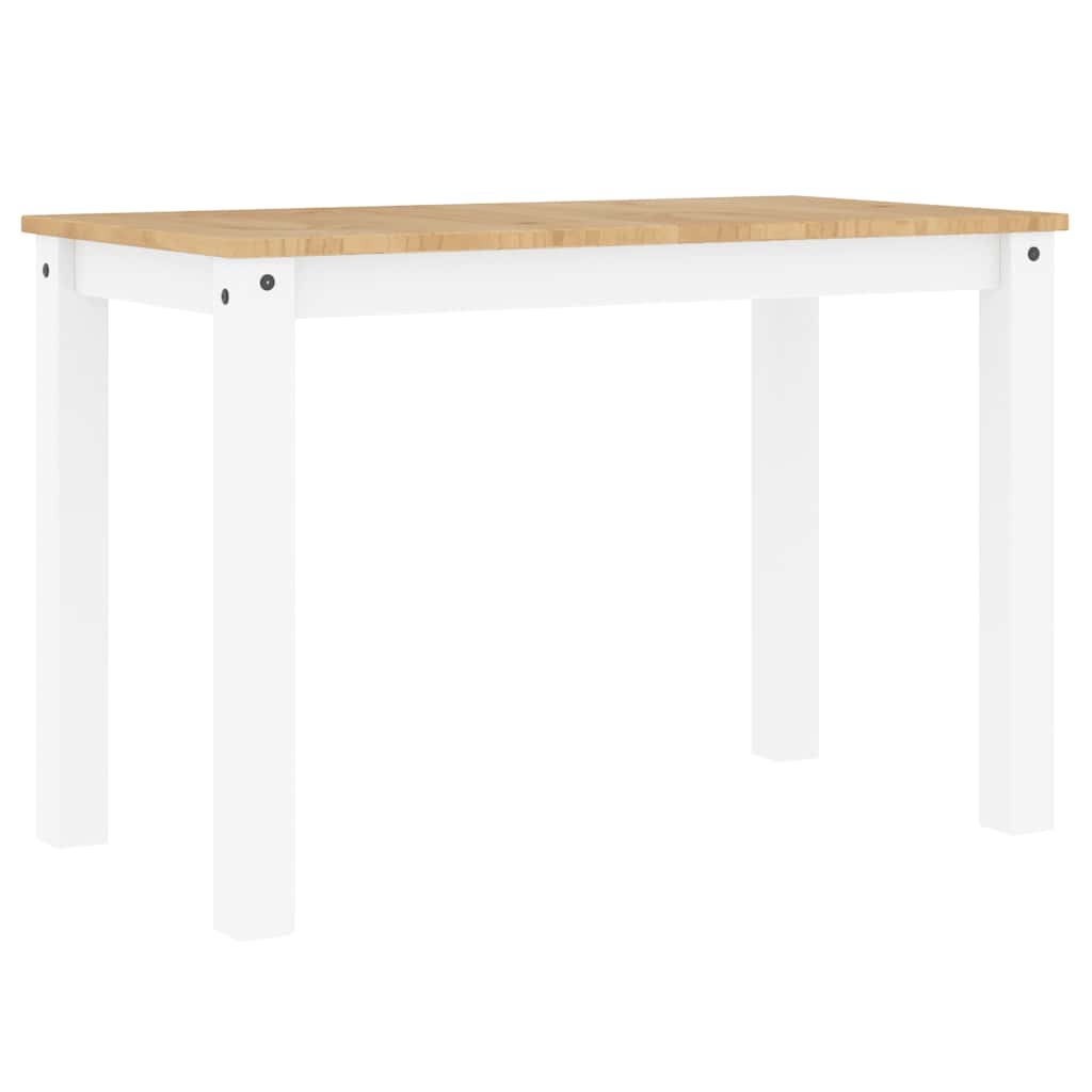 Tavolo da Pranzo PANAMA Bianco 112x60x75 cm Legno Massello Pino | homemem39