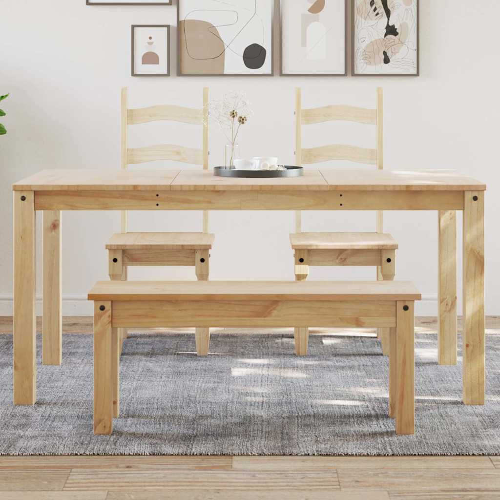 Tavolo da Pranzo PANAMA 160x80x75 cm in Legno Massello di Pino