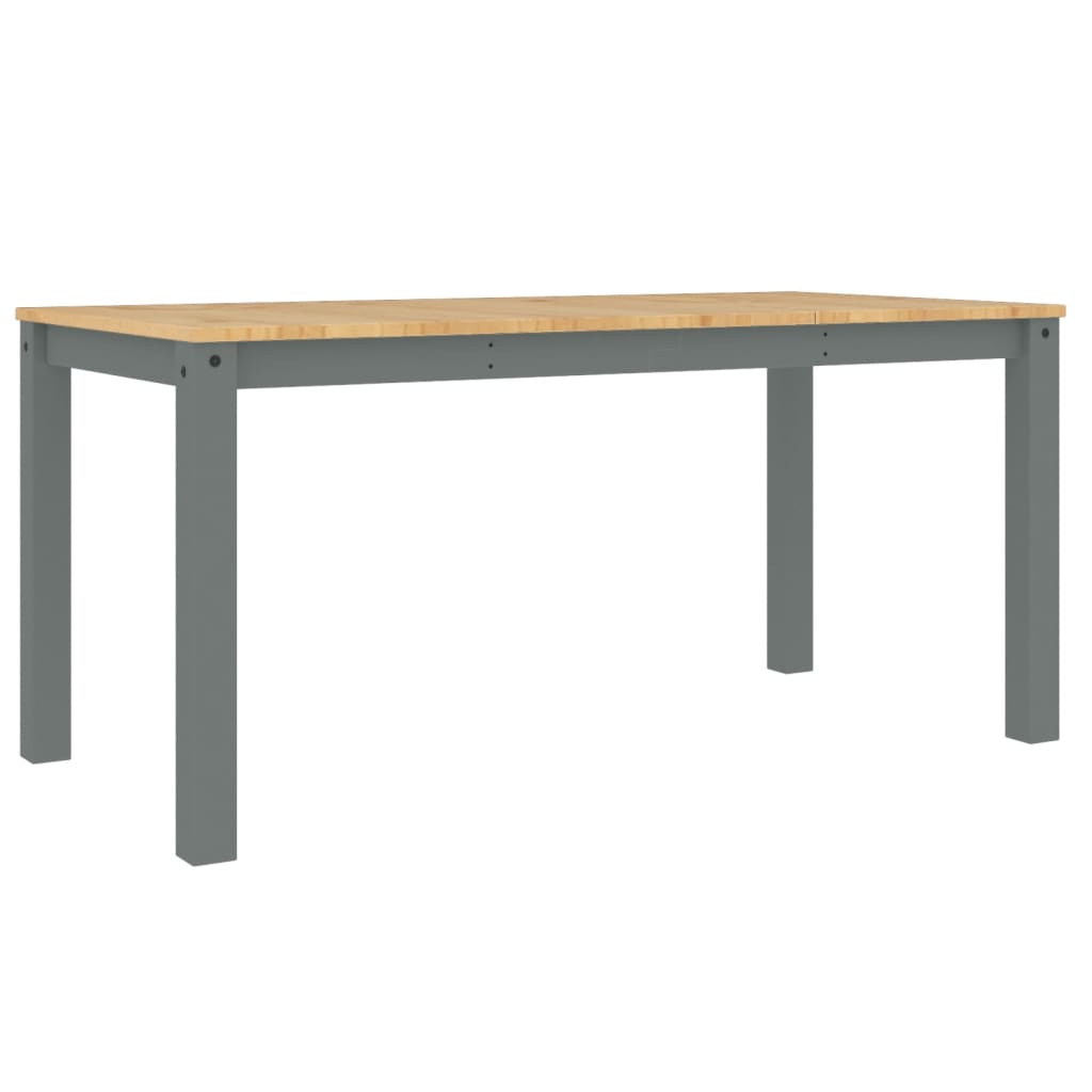 Tavolo da Pranzo PANAMA Grigio 160x80x75 cm Legno Massello Pino | homemem39